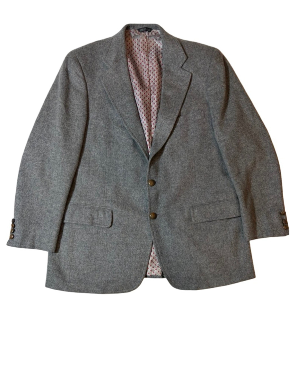 Kilgour French Stanbury Camel Hair Blazer Gray Savile Row Sport Coat Mens flaw